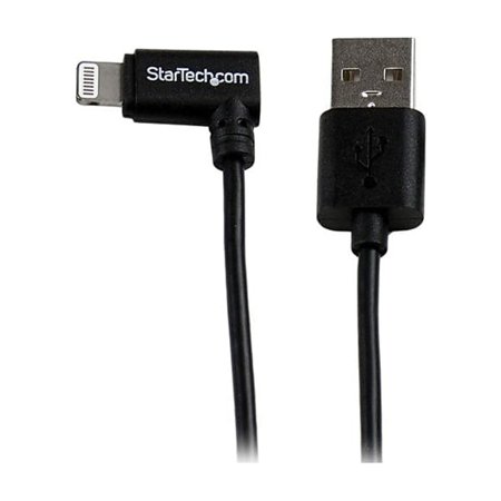 UPC: 0065030852203 | StarTech.com USBLT2MBR Black Angled Black Apple 8-pin Lightning Connector to USB Cable for iPhone / iPod / iPad
