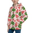 thumbnail image 2 of Kdxio Watermelon Pattern Kids Boys Girls Zip Up Hoodie 3D Printed Hooded Sweatshirt Hoody Coat with Pocket 7-12 Y-Medium, 2 of 6
