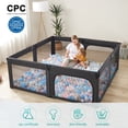 thumbnail image 3 of Doradotey Baby Playpen Foldable and Adjustable, Large Play Yard for Toddlers, 71x79in Black, 3 of 7