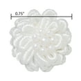thumbnail image 2 of Offray accessories, white elegant flower with pearls accessor yard, 10 count, n yardlon, hand made, 1 package, 2 of 6