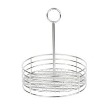 G.E.T. Enterprises Stainless Steel Round Stainless Steel Condiment Caddy Stainless Steel Table Caddies Collection 4-81850 (Pack of 1)
