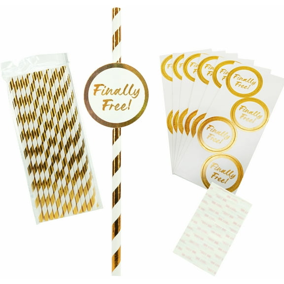 Finally Free - 24 Pack Party Straws