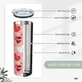 thumbnail image 3 of Colorful Valentine Heart Tumbler with Straw and Lid, 20 OZ Reusable Stainless Steel Vacuum Insulated Tumbler Water Cup for Coffee, Tea, Beverages, Travel Tumbler for Car, 3 of 6