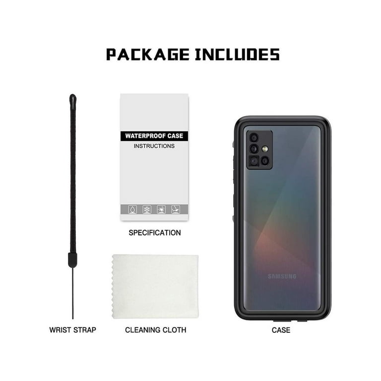Samsung Galaxy A51 4G Case, IP68 Waterproof Dustproof Shockproof