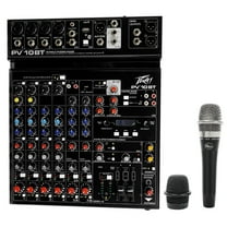 Peavey PV 10 BT 10 Channel Compact Mixing Mixer Console with Bluetooth   Blue Mic
