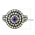 thumbnail image 2 of Luxe Jewelry Designs Women's Stainless Steel Ring with Multi Color Assorted Stones - Size 8, 2 of 4