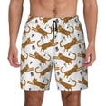 thumbnail image 3 of Uemuo Leopard Print Pattern Mens Swim Trunks Quick Dry Board Shorts with Mesh Lining, Stretch Beach Shorts Quick Dry No-Chafing Board Shorts-Small, 3 of 9