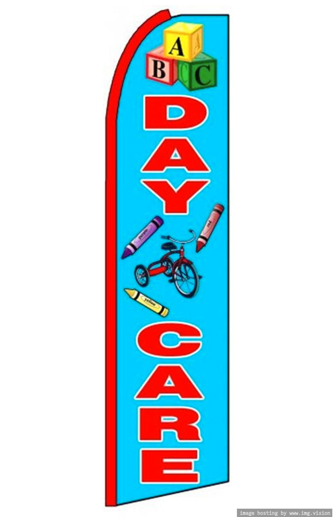 Daycare Swooper flag Without Pole Advertisement /Business Flags