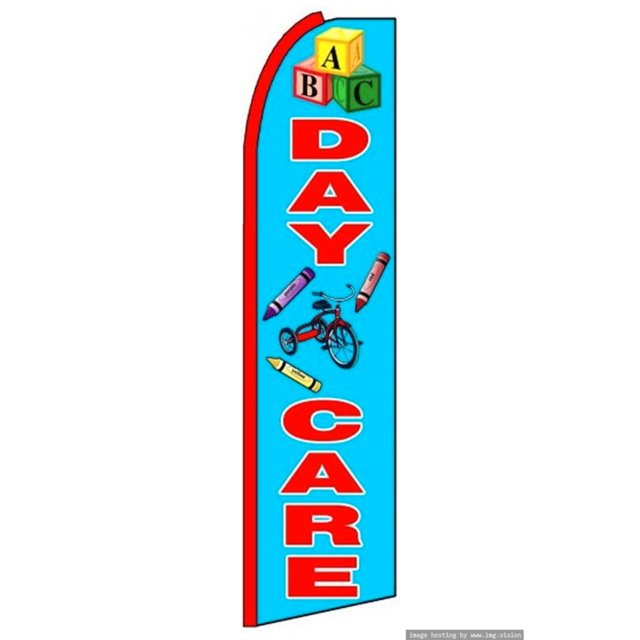 Daycare Swooper flag Without Pole Advertisement /Business Flags