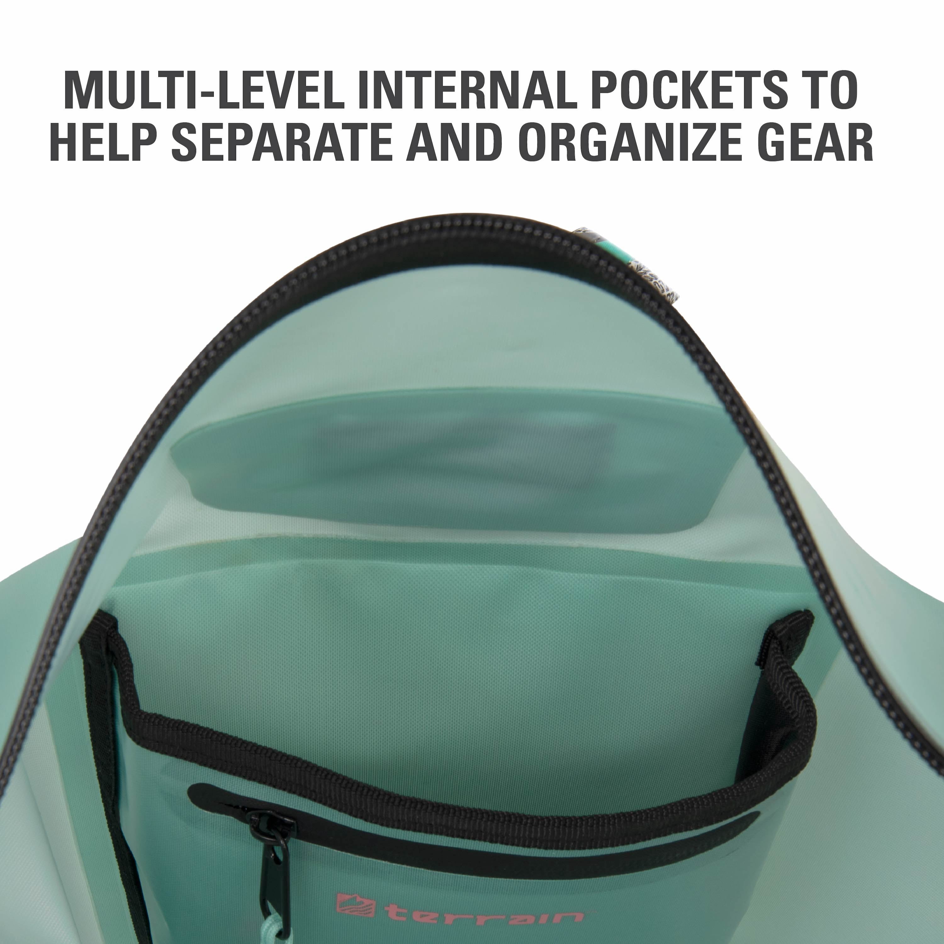 Terrain™ Adventure Waterproof Sling Pack, Sea Breeze & Salmon