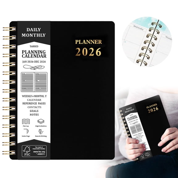 Budget Planner & Monthly Bill Organizer,Monthly Financial Book with Pockets,Expense Tracker Notebook Journal,12 Month Undated Bill Financial Planner Book,Budgeting Journal & Financial Book(Black)
