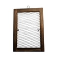 thumbnail image 4 of Soporte para colgar un tablero con diseño de helecho cuerno de ciervo, de madera, vertical, para decoración del hogar, con marco de malla metálica. 35cm x 25cm, 4 of 8