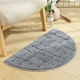 thumbnail image 3 of Ludlz Indoor Doormat Solid Color Semicircular Super Absorbent Water Low Profile Mats Machine Washable Non Slip Rubber Entrance Rug for Front Door Inside Dirt Trapper Mats Shoes Scraper, 3 of 7