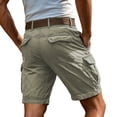 thumbnail image 4 of Men's Cargo Shorts Relaxed Fit Button Quick Dry Stretch Lightweight Wear Hiking Shorts with Multi Pocket,Light Green S, 4 of 6