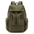 thumbnail image 1 of SPEKSEE Sac à Dos Rétro en Toile et Cuir pour Ordinateur Portable, Sac Unisexe Durable de 15,6 Pouces pour la Randonnée, le Travail et les Voyages, Sac de Jour Résistant à l'Eau, 1 of 6