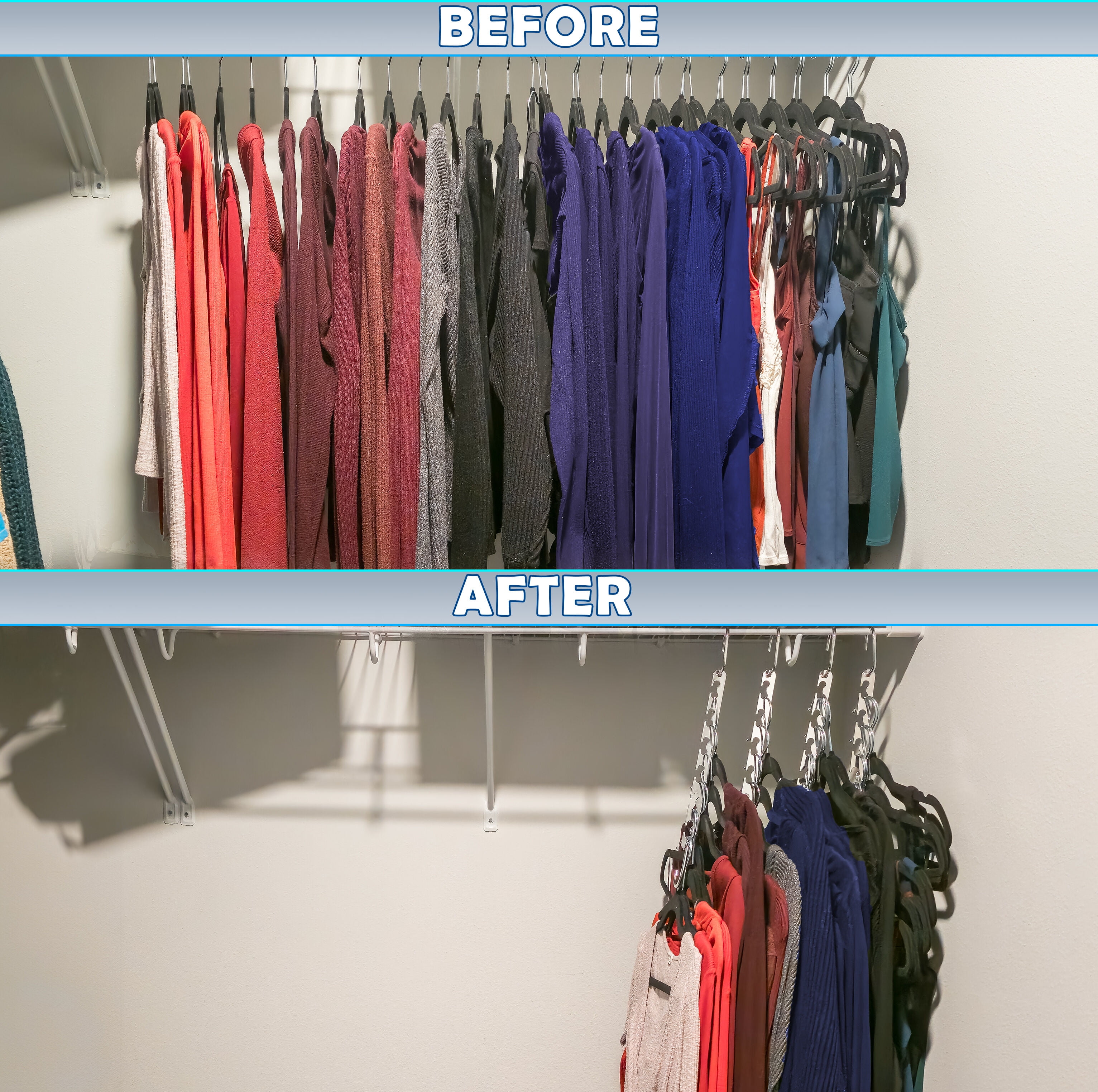 MessFree® Space Saving Hanger  Space saving hangers, Clothes