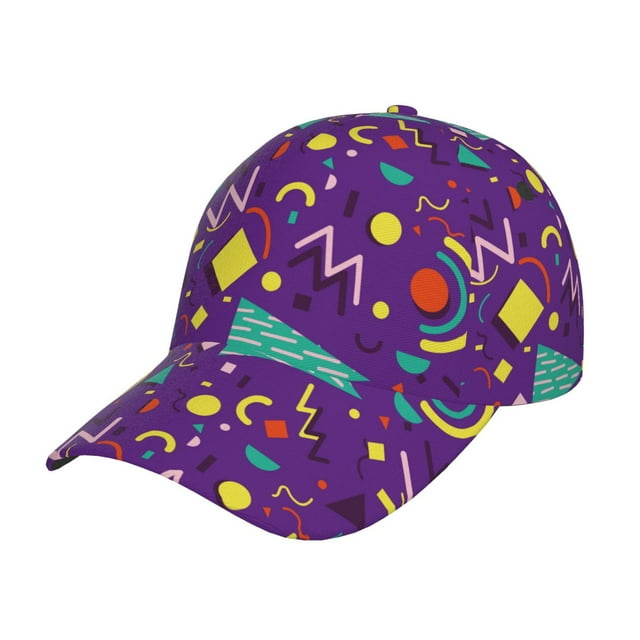 Fotbe Retro 80s Style Gorro Clásico de Béisbol, Gorra Ajustable con Broche Snapback, Gorro de Exterior de Algodón Suave