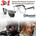 thumbnail image 3 of Smart Glasses Ture Wireless Headphone, Anti Blue Light and Bonus Sunglasses Lenses(Dual Lenses) Open Ear Bluetooth Earphone, Smart Wearable Headphone, 3 of 21