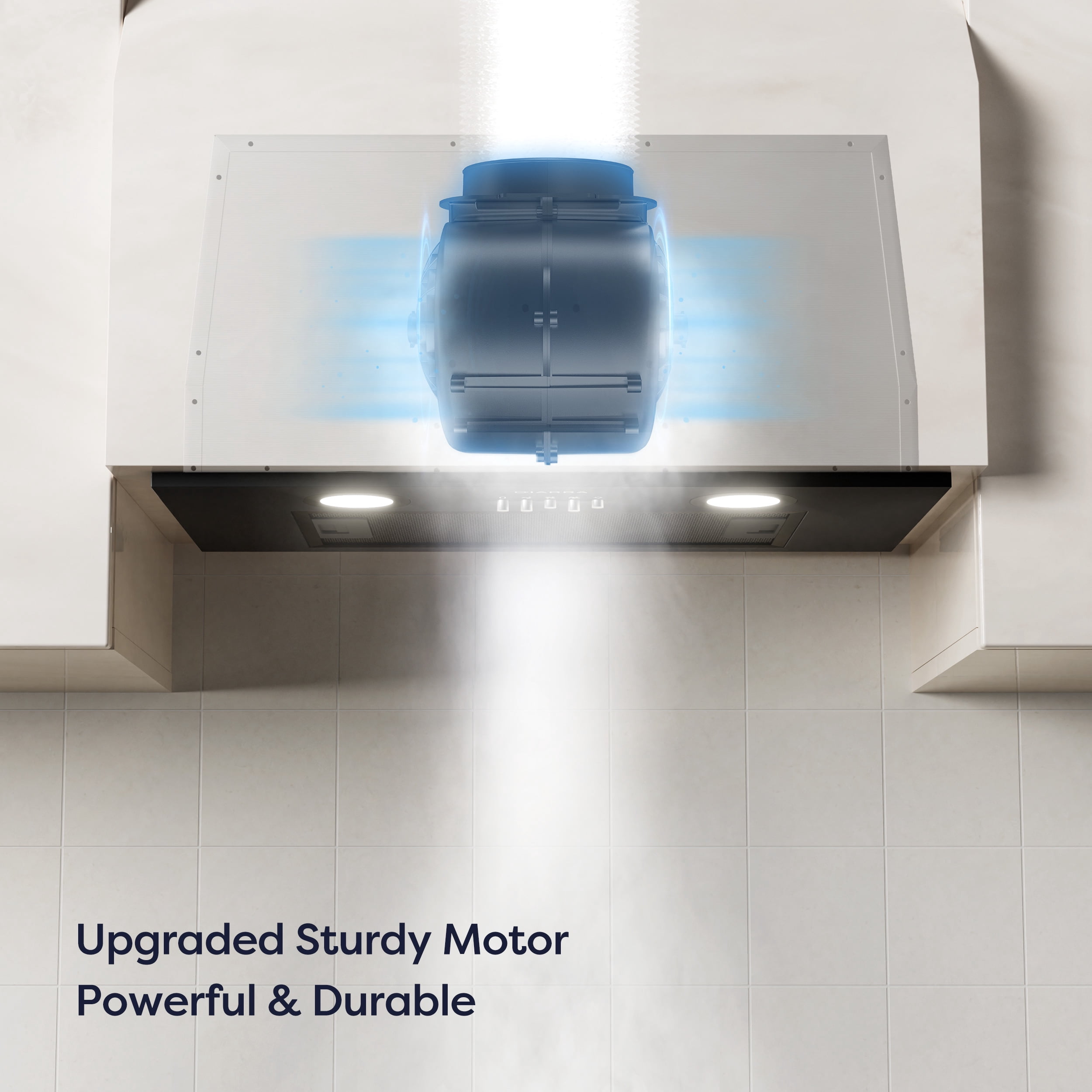 CIARRA Insert Range Hood 20 inch with Push Button Control 450 CFM Black CAB913E52
