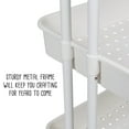 Honey-Can-Do Scaffale Portatutto 3 Ripiani Per Bagno, Cestini, Naturale, Dimensioni 23x25x86 Cm, Capacità 4,5 Kg - 4