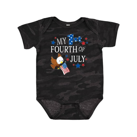 Inktastic My First Fourth of July Eagle Boys or Girls Baby Bodysuit
