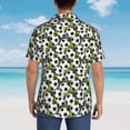 thumbnail image 3 of Lsque Soccer and Football pattern Hawaiian Shirt for Men, Unisex Summer Beach Casual Short Sleeve Button Down Shirts-Small, 3 of 9