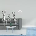 thumbnail image 2 of Conjunto de figuras familiares de conejo y , estatuas de animales únicas, adorno de centro de mesa para el hogar, la oficina, el dormitorio, l, 2 of 8