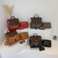 thumbnail image 2 of 3pcs Vintage Flap Backpack Purse Set, Bolso De Viaje De Cuero PU Para Mujer Con Bolsa Cruzada Y Soporte Para Tarjeta, 2 of 4