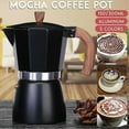 thumbnail image 3 of Aluminum Italian Style Espresso Coffee Maker Percolator Stove Top Pot Kettle, 3 of 4