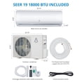 thumbnail image 4 of Huisuilinss Mini Split Air Conditioner Heat Pump System, 9000 BTU 115V Wifi Enabled 19 SEER2 Ductless AC Unit Cools Up to 450 Sq. Ft,Compatible with Alexa,Complete Installation Kit, 4 of 7