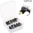 thumbnail image 2 of czcpp-10pcs Fly Fishing Lures Kit Fishing Fly, Fly Fishing Kit Fly Fishing Lures, Fly Fishing Handmade Lures Assortment Kit Artificial Bait Hooks for Bass Trout Salmon Fishing, 2 of 4