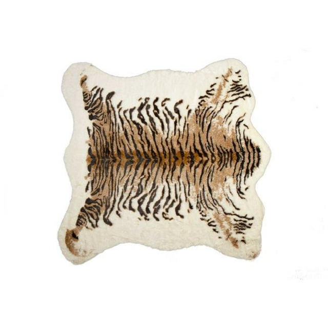 HomeRoots 317181 5.25 x 7.5 in. Cowhide Rug & Throw - Tiger
