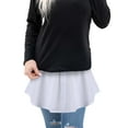 thumbnail image 4 of PULLIMORE Women Shirt Extender Adjustable Layering Fake Top Lower Sweep Shirt Half Length Skirt, 4 of 7