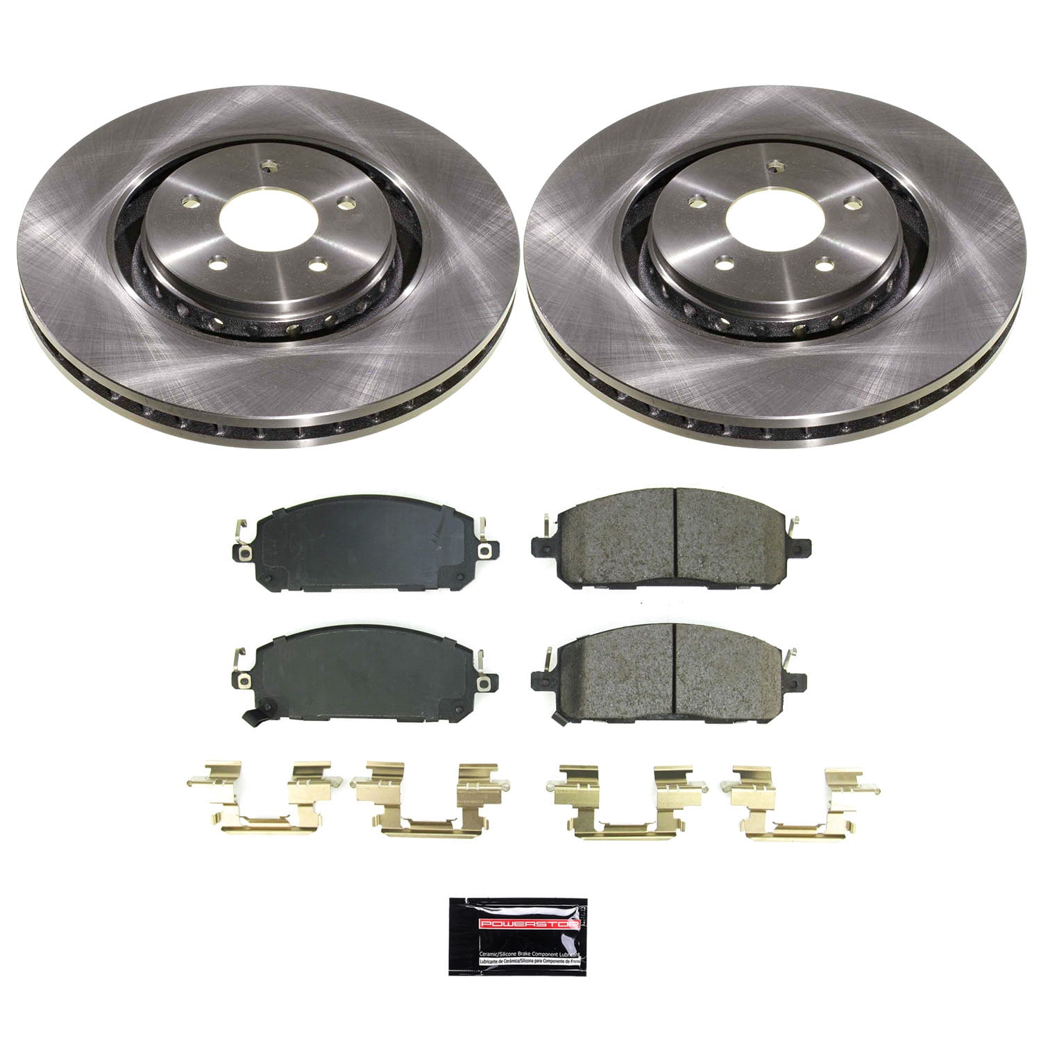 PowerStop Front Autospecialty Brake Pad and Rotor Kit for Infiniti QX60 2022-24, Nissan Pathfinder 2022-24, KOE9206