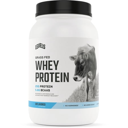 Levels Grass Fed Whey Protein  Unflavored  2 LB