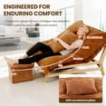thumbnail image 6 of Oversized Chaise Lounge Chair Indoor, Linen-Cotton Sleeper Sofa Bed with Throw Pillows with Footrest Set,Modern Comfy Couches Chairs for Living Room,Bedroom (Brown), 6 of 8