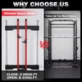 thumbnail image 6 of Folding Wall Mounted Squat Rack,1000 lbs Capacity Power Rack for Home Gym,Space-Saving Foldable Squat Rack with Pull-Up Bar & Landmine,Heavy-Duty 2.36" x 2.36" Steel Frame Power Cage, 6 of 8