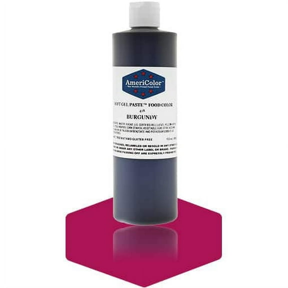 AmeriColor, Soft Gel Paste Food Color, Burgundy 13.5 oz
