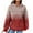 Red, variant on LYXSSBYX Hoodies for Women Pullover Women'S 2024 Winter Hooded Sweatshirt Loose Casual Striped Print Round Neck Hooded Long Sleeve Sweatshirt