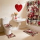 thumbnail image 5 of Accesorios de baño Cortina de ducha de San Valentín con lazo Impresión digital en tinta rosa Cortina divisoria impermeable para baño Conjunto de baño de poliéster, 5 of 6