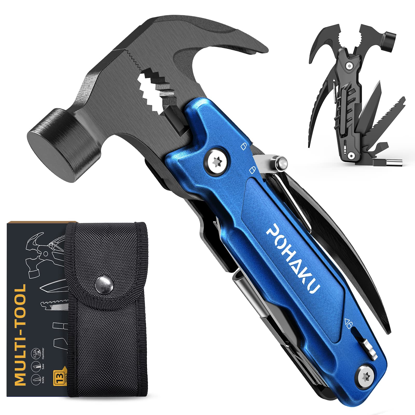 13in1 Multitool Hammer, Multitool with DIY Stickers, Safety Lock