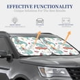 thumbnail image 5 of Uemuo Music Lover Dinosaur Printed 2 PCS Car Windshield Sun Shade, Auto Sun Heat and UV Rays Blocker, Foldable Automotive Front Window Sunshade Protector, 5 of 7