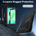thumbnail image 4 of Case for Samsung Galaxy Tab A11 2025/A9 2023 8.7 inch Model (SM-X110/X115/X130/X135) Contrast Color Multiple Protection Cover With Foldable Stand and Shoulder Strap, 4 of 8
