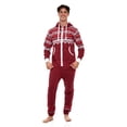 thumbnail image 1 of Men One Piece Non Footed Printed Pajamas, Adult Sleepwear with Hood Unisex Playsuit, 1 of 6