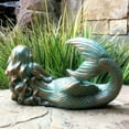 thumbnail image 4 of Homestyles 12 in. Bronze Patina Sexy Mermaid Nautical Beach Statue, 4 of 6