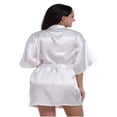 thumbnail image 4 of LYMAYTER‌ ‌Women Satin Robe Bridal Party Pajamas Comfortable Wedding Sleepwear‌ S-3XL, 4 of 7