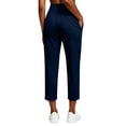 thumbnail image 4 of Guluxicc Women's Golf Pants Elastic Waist Straight Leg Long Trousers Business Casual Wear for Summer Casual Outfits, 4 of 8