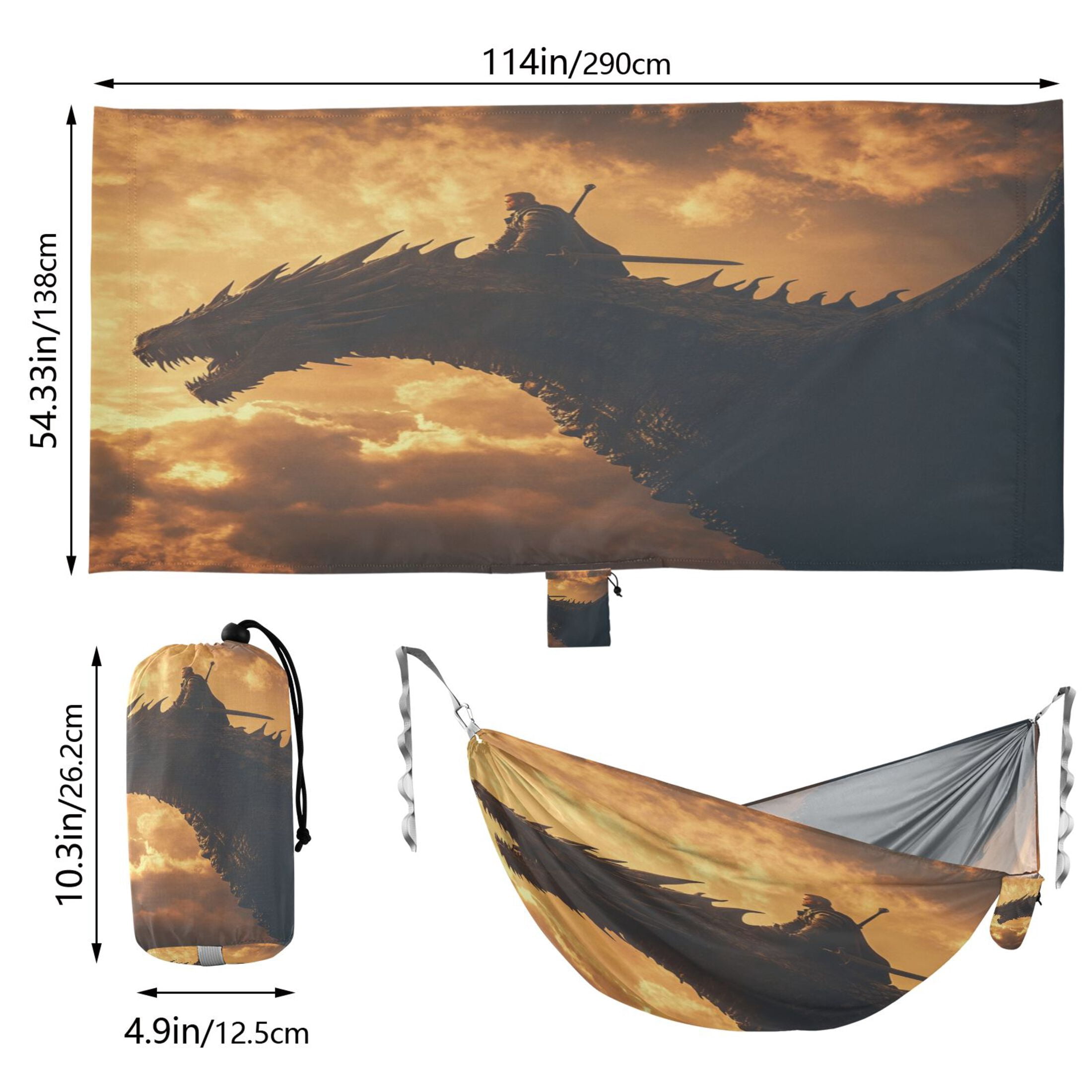 Hammock Camping Hammock Nylon Portable Hammock Travel Camping Hammock Riding A Dragon