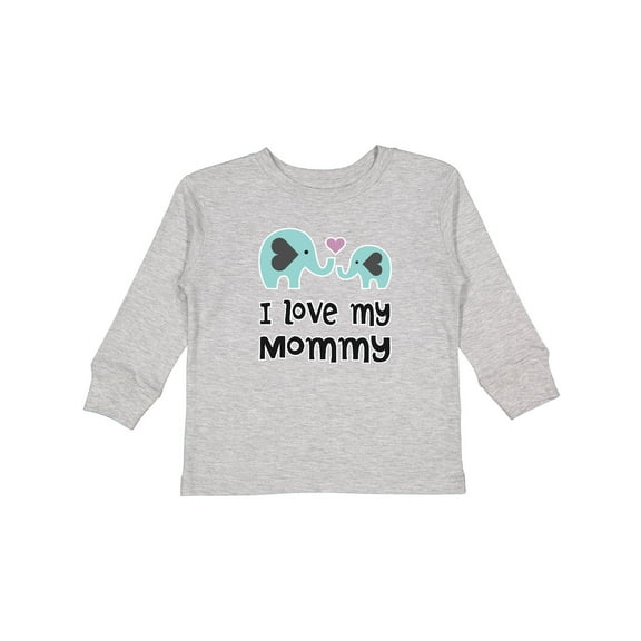 Inktastic I Love My Mommy Boys or Girls Long Sleeve Toddler T-Shirt