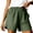 Blackish Green, variant on Women's Plus Size Casual Shorts with Pockets Elastic Waist Cotton Summer Beach Vacation